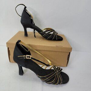 Ballroom Dance Strap Heels Suede Size 9